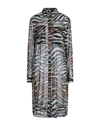 Just Cavalli Woman Mini dress Black Size 4 Polyester, Metallic Polyester