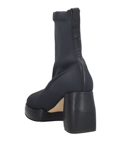 Woman Ankle boots Charcoal Size 11 Textile fibers, Leather
