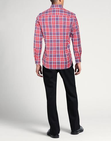 Man Shirt Red Size 15 ¾ Cotton, Linen