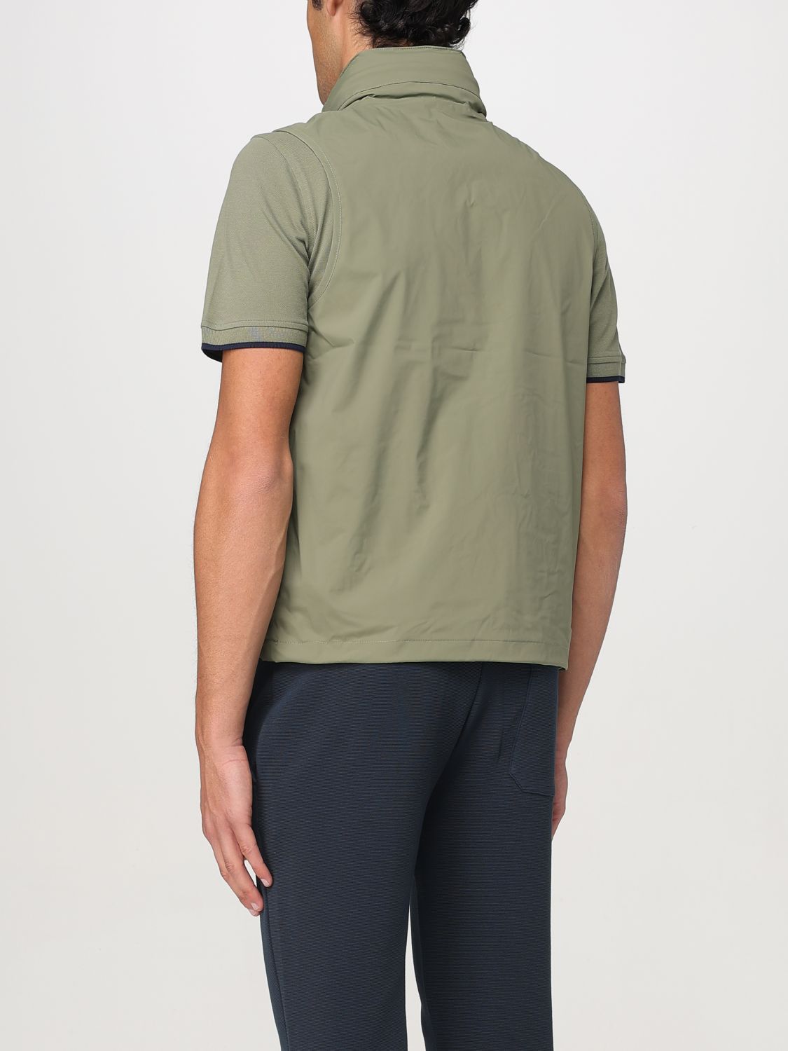 Coat Men color Green