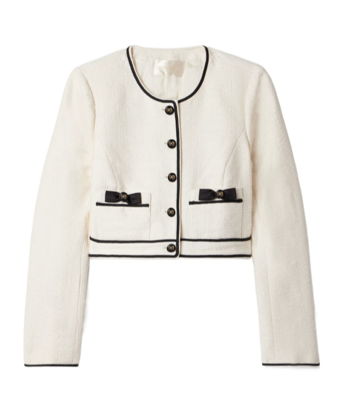 Talika cropped bow-embellished jacket