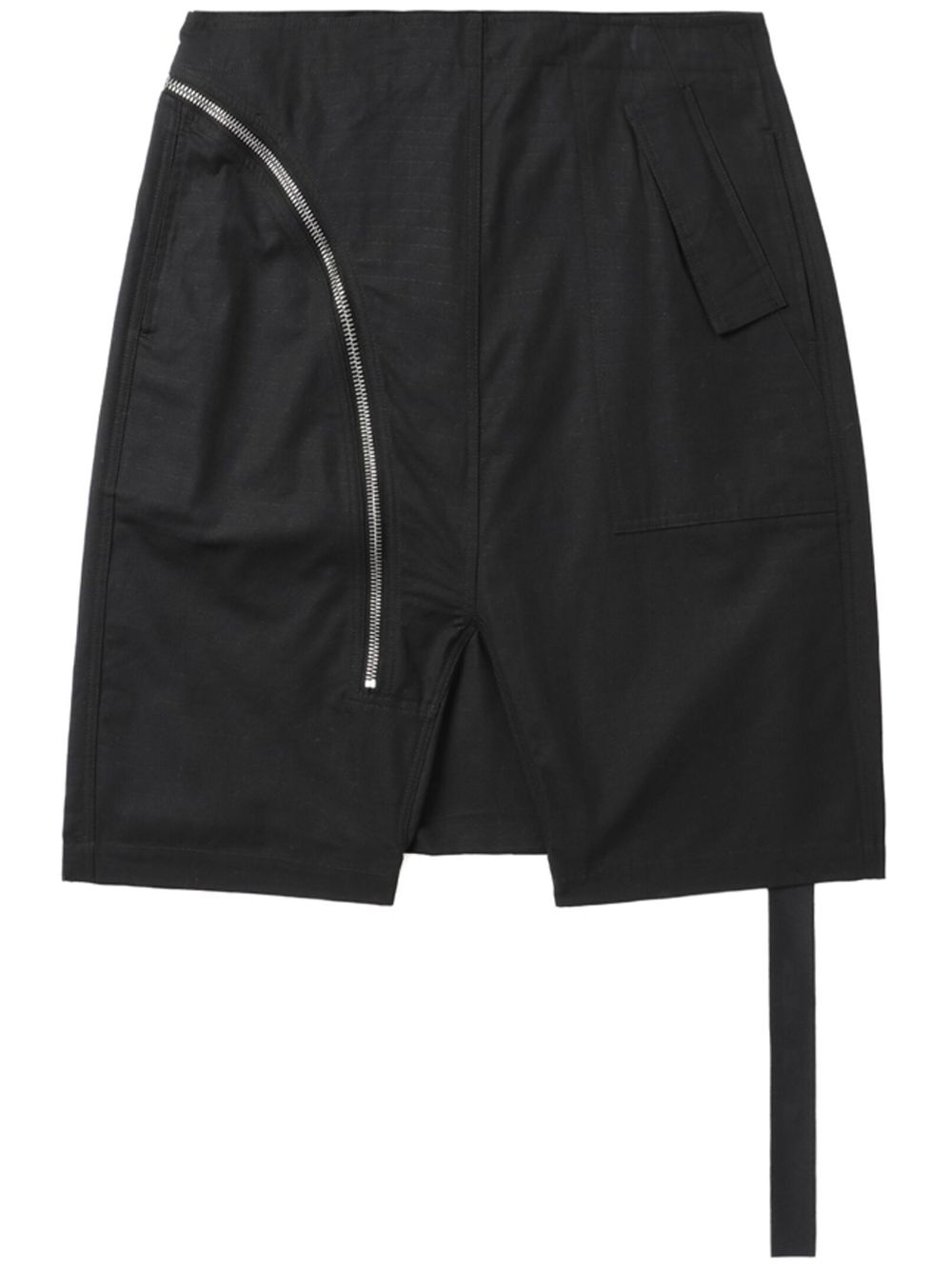 Strap-detail drop-crotch shorts - Black