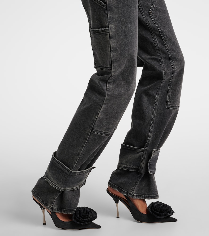 Low-rise straight jeans