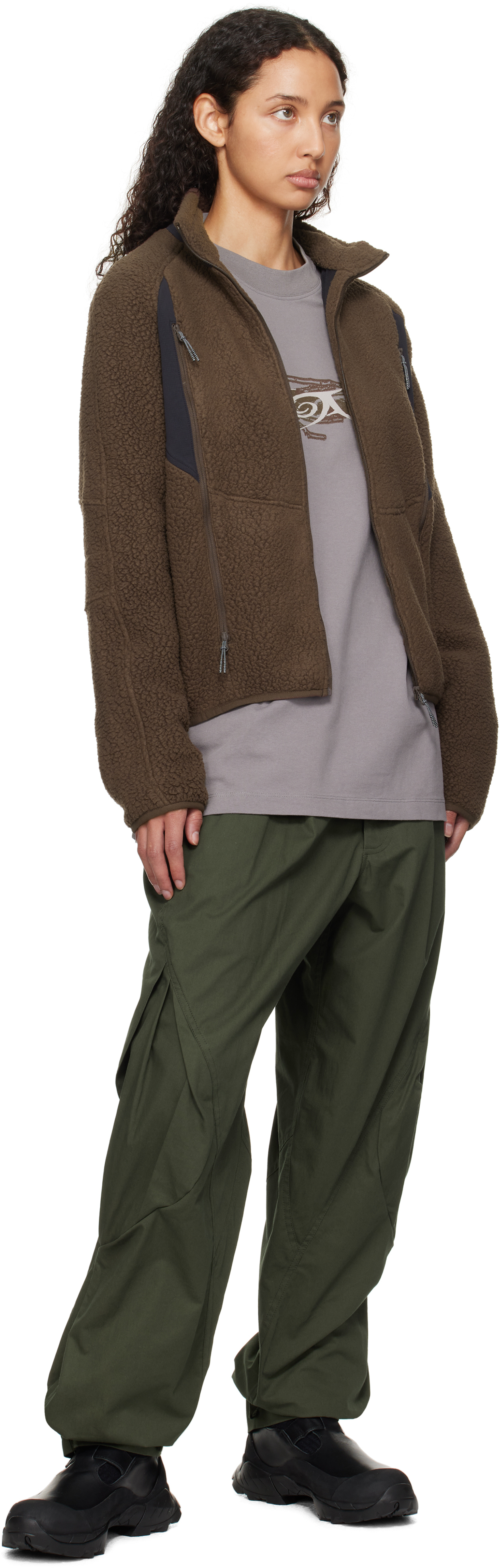 ROA Brown Polartec Fleece Jacket