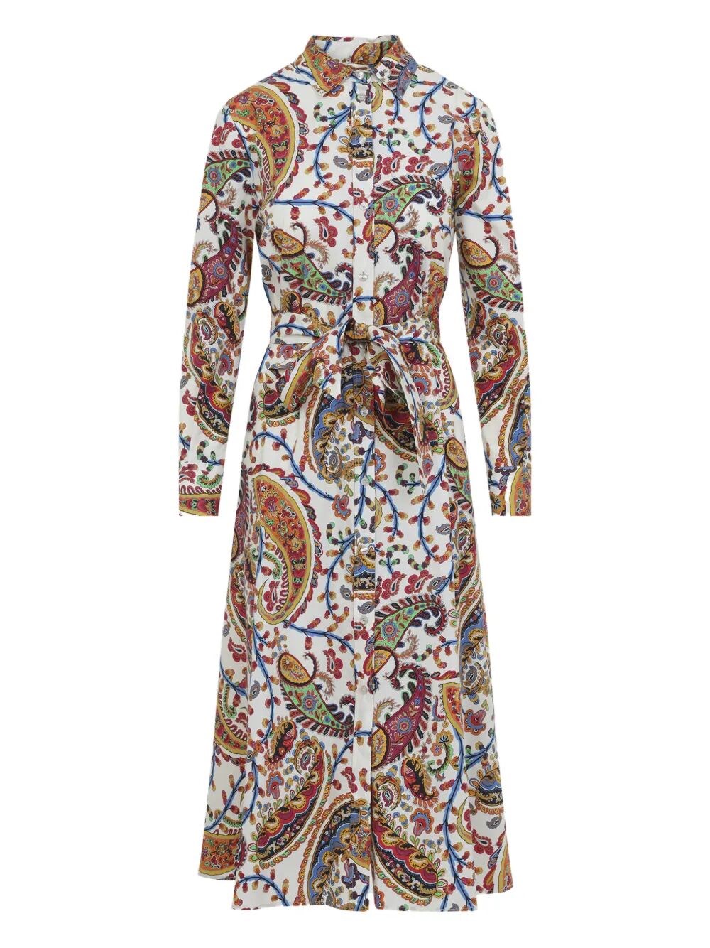 Midi Shirt Dress With Belt