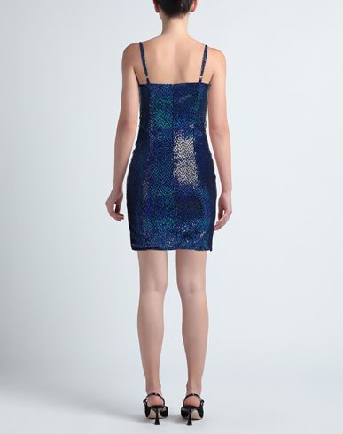 Woman Mini dress Blue Size M Nylon, Polyester, Elastane