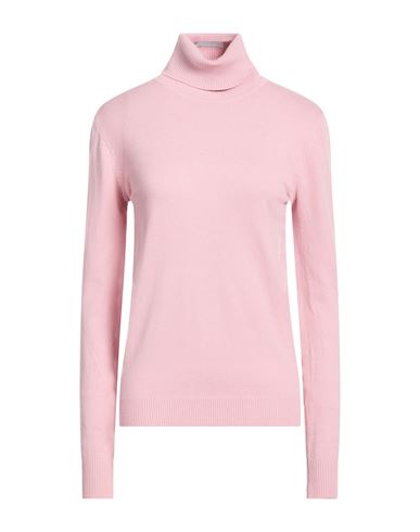 Woman Turtleneck Pink Size L/XL Viscose, Polyamide, Polyester