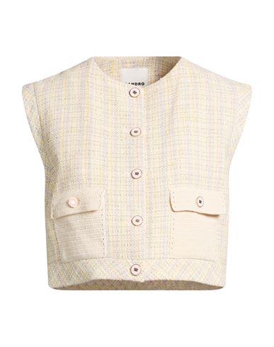 Woman Tailored Vest Pastel yellow Size 6 Cotton, Polyester, Viscose, Polyamide