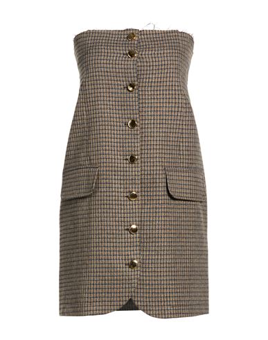 Woman Mini dress Grey Size S Polyester, Elastane