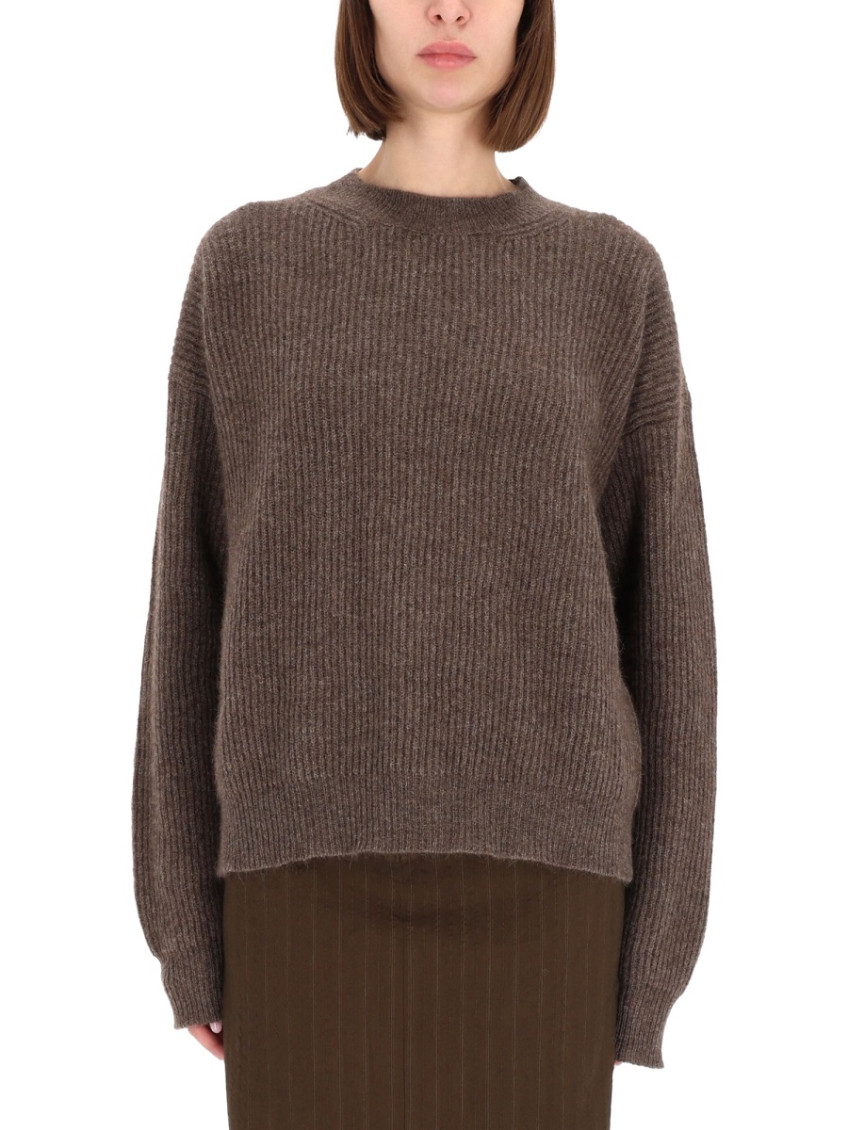 Ribbed sleeveless top - Brown