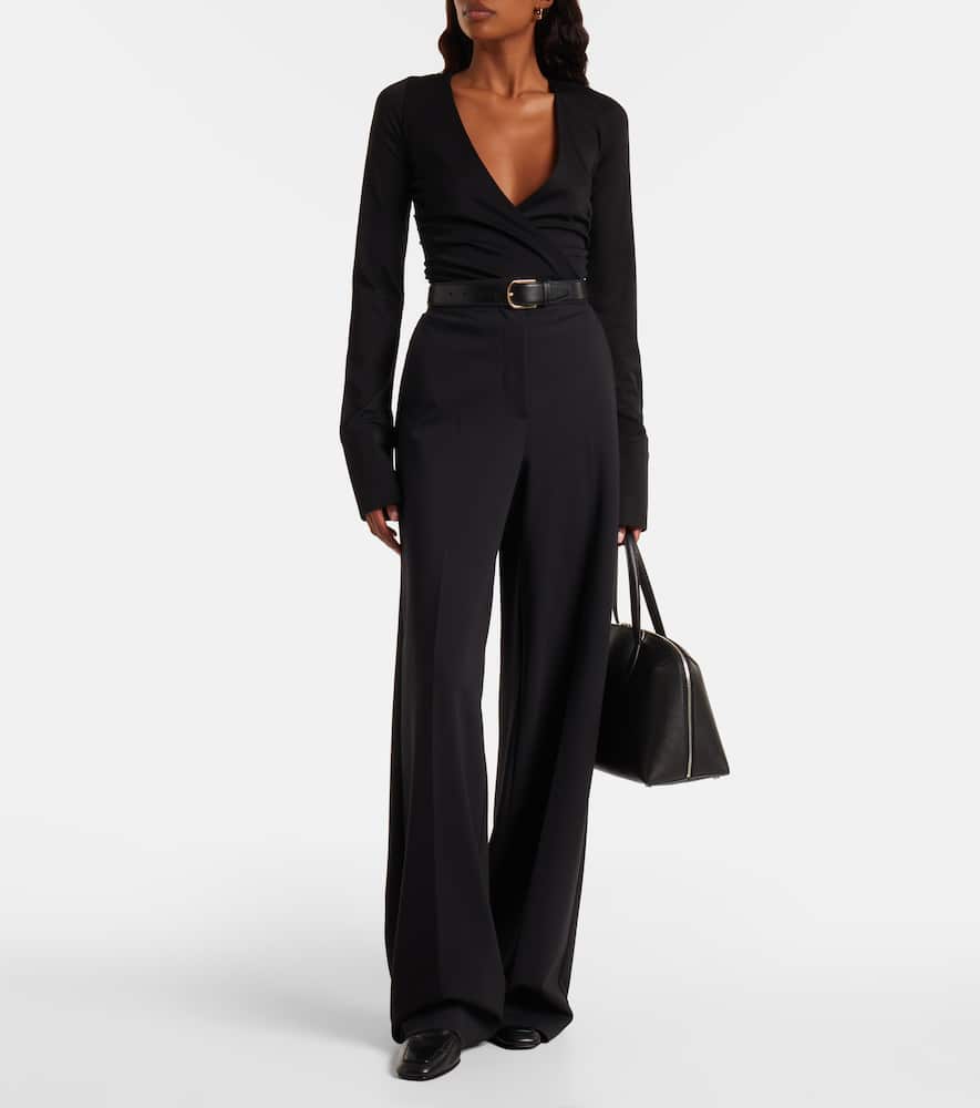 Nigella draped wool bodysuit