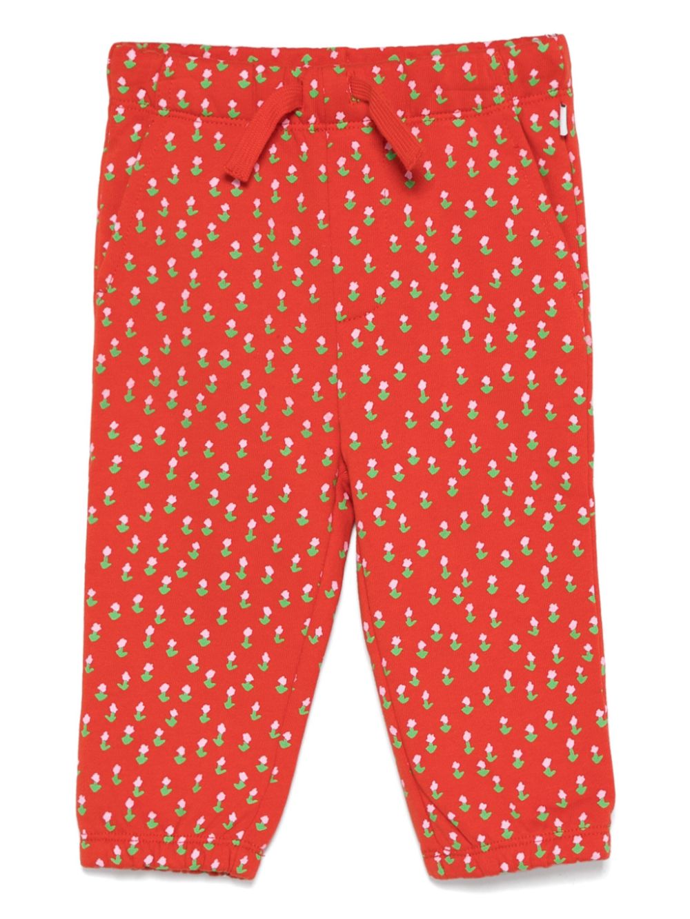 Floral-print track pants - Red