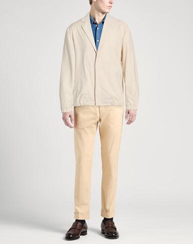 Hevò Man Jacket Beige Size 38 Polyester, Viscose, Elastic fibres