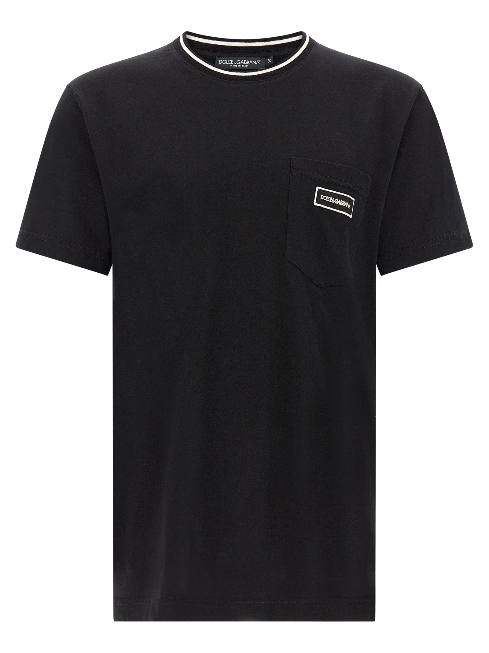 Logo-Patch Cotton Jersey T-Shirt — Black