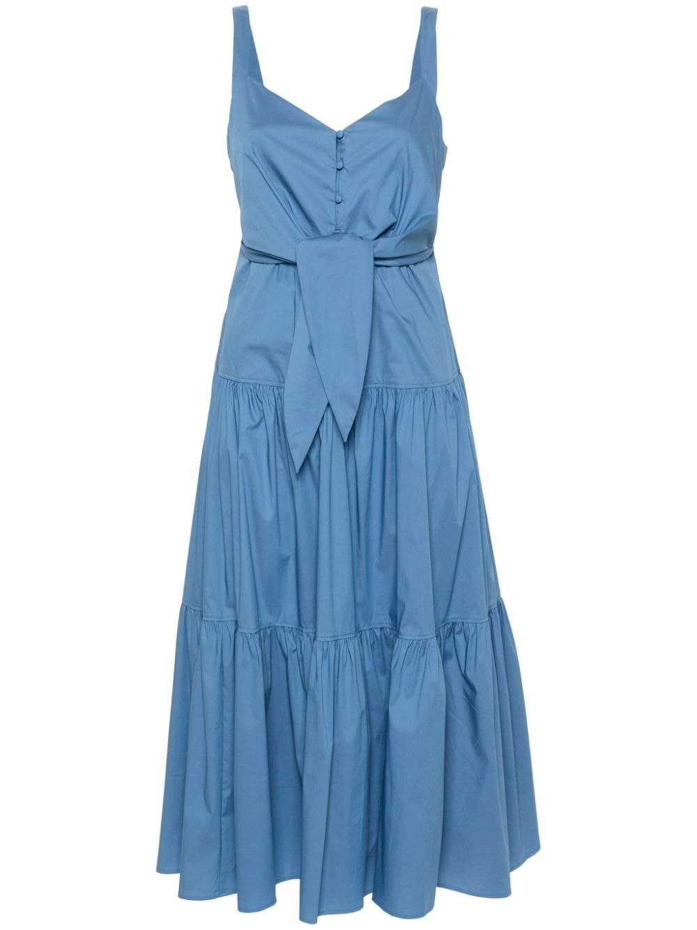 Sleeveless tiered maxi dress - Blue