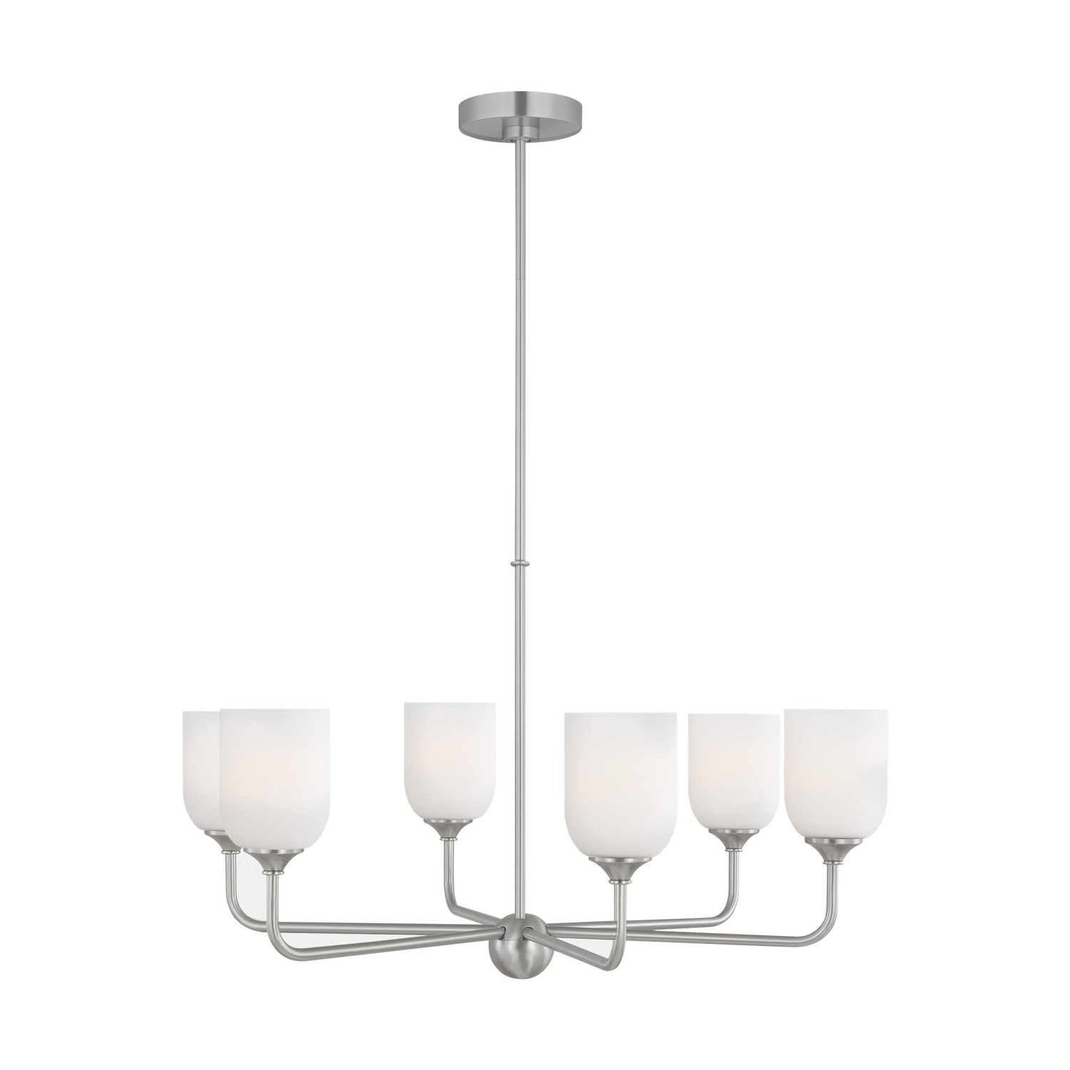 Brushed Steel Chandelier from the Emile Collection