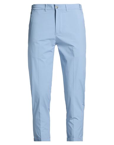 Man Pants Sky blue Size 32 Cotton, Elastane