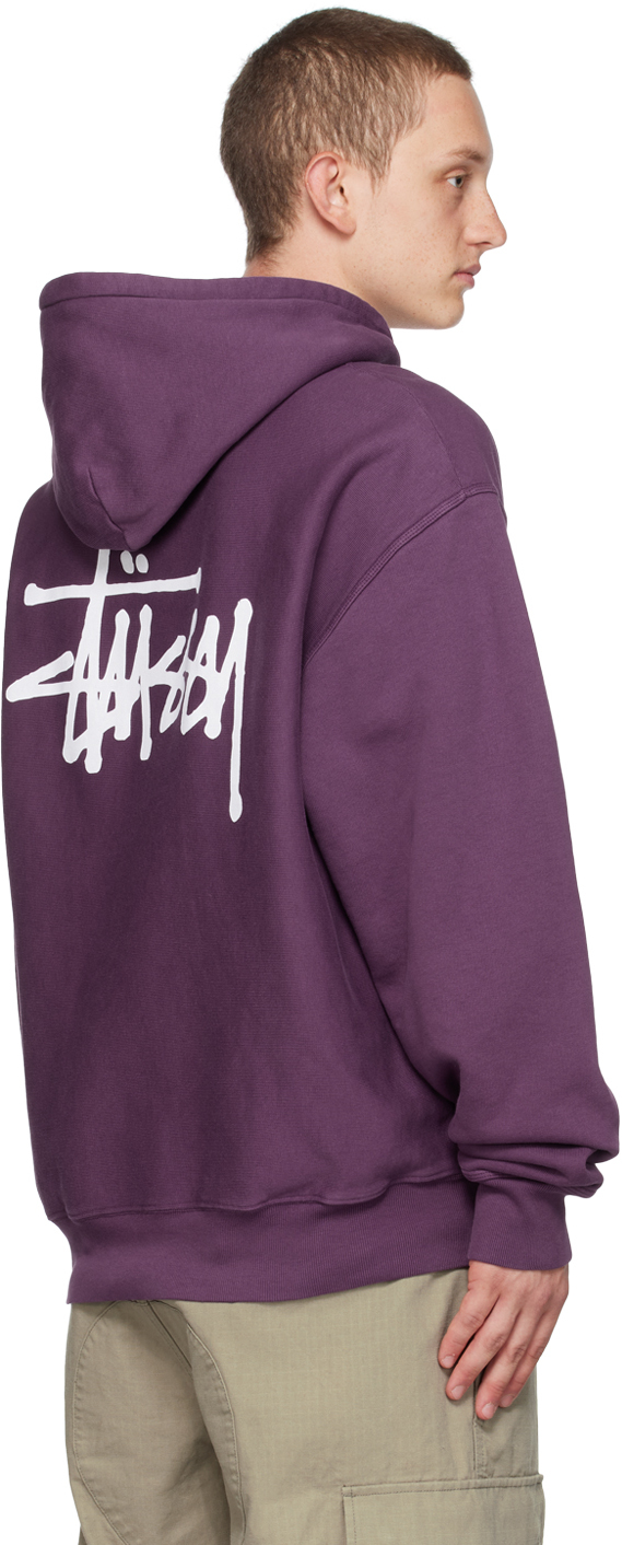Purple Printed Hoodie