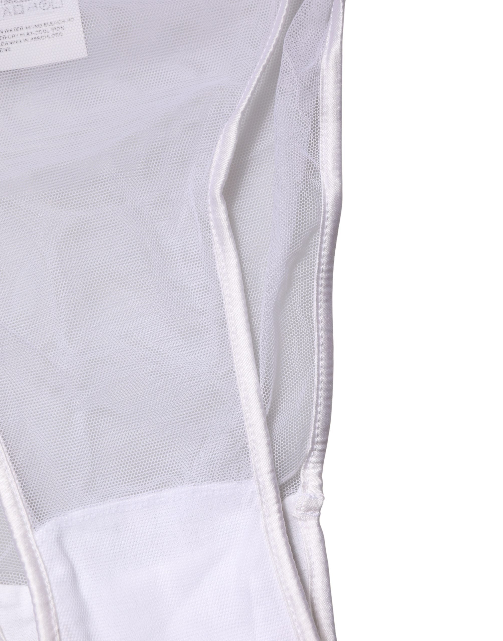 High-Cut Silk Stretch Brief — White