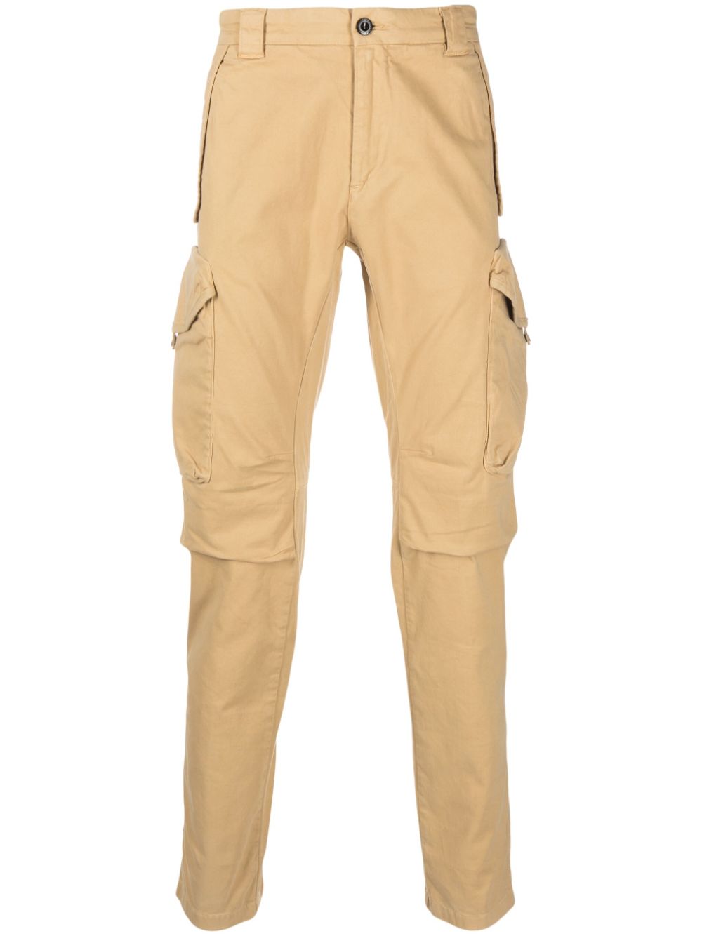Low-rise straight-leg trousers - Neutrals