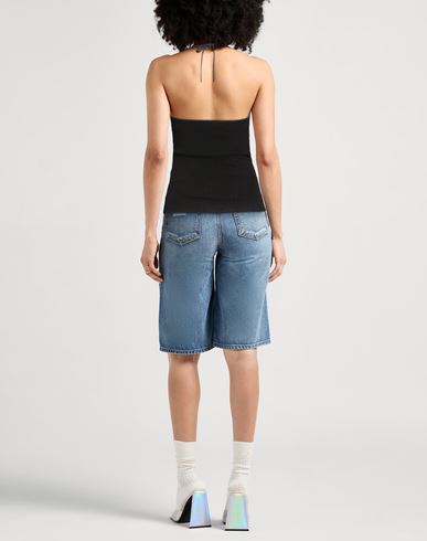 Woman Top Black Size 2 Linen, Viscose, Polyamide, Elastane