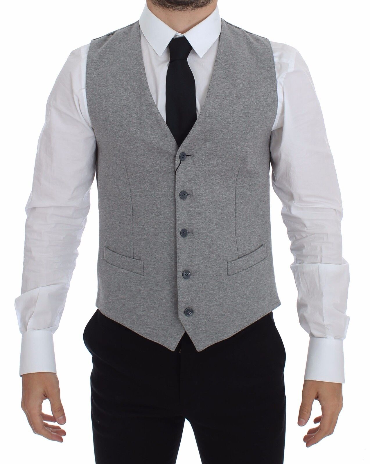 Cotton Stretch Vest — Gray