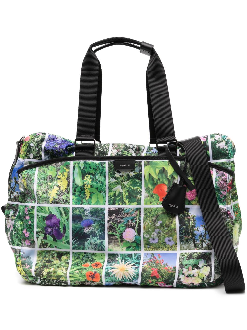 Agnès b. floral-print holdall - Green