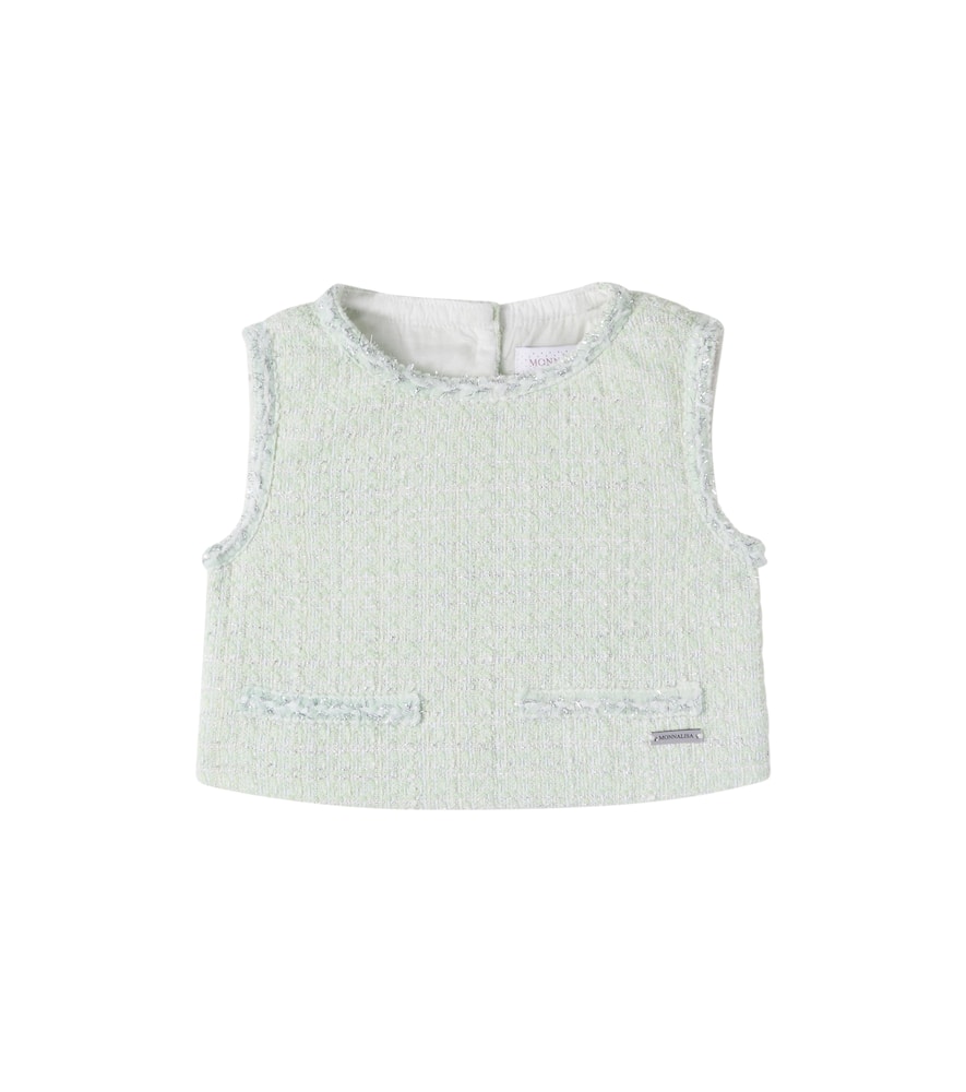 Bon Ton cotton-blend bouclé top