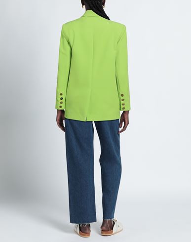 Woman Blazer Lime green Size S Rayon, Polyamide, Elastane