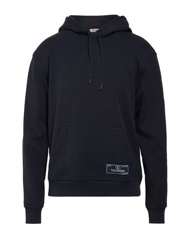 Man Sweatshirt Navy Size M Cotton, Polyester