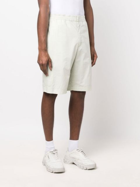 Elasticated-waist cotton bermuda shorts