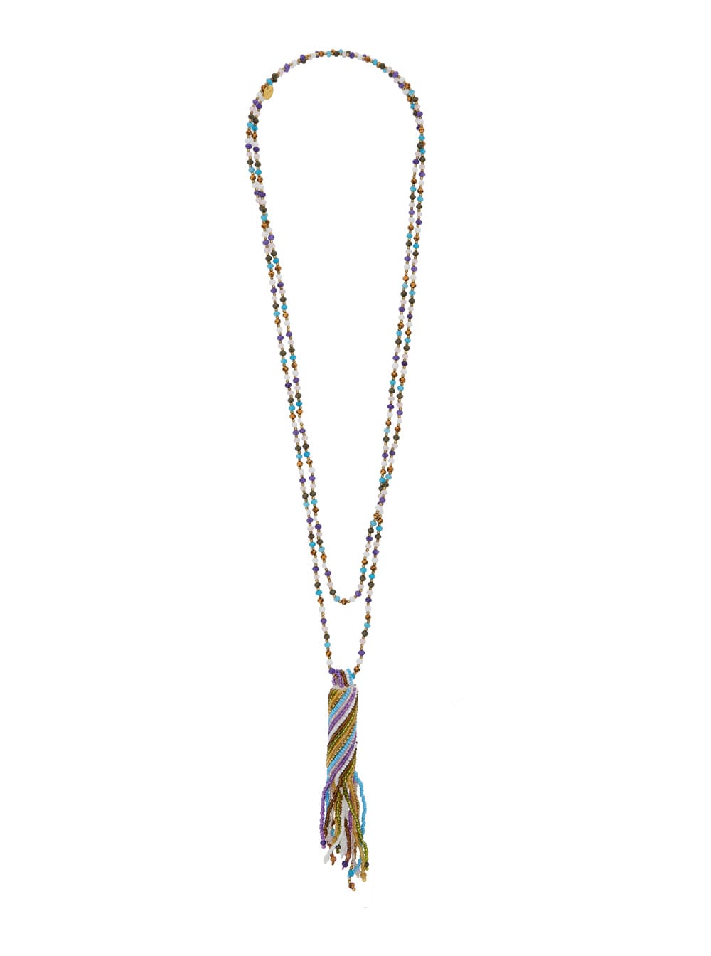 Momonì 여성 uakari Multicolor Double Wrap Necklace With Beads And Central Pendant In Mixed Glass And Brass Woman 255MMOBJ003255MO616075