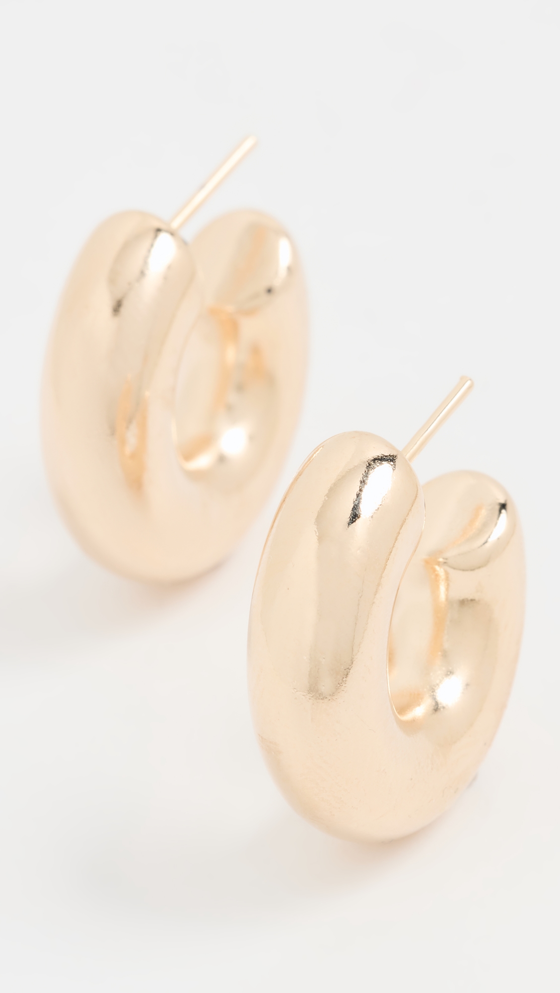 Bubble Hoop Earrings Gold One Size