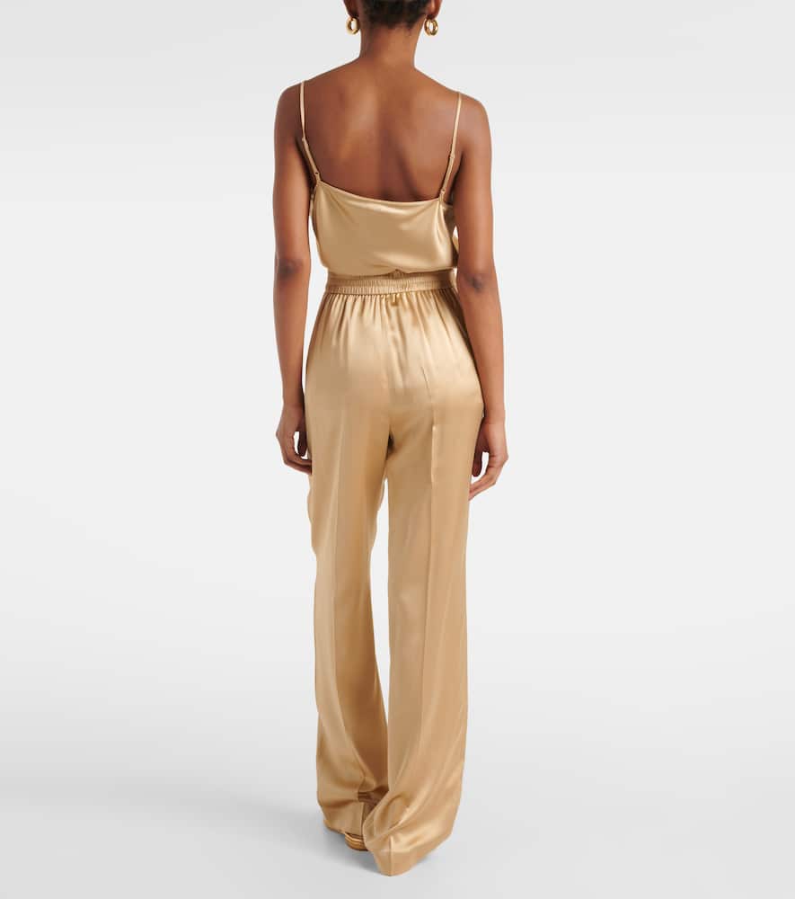 Tawa silk satin straight pants