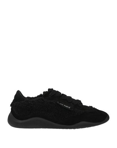 Vic Matiē Woman Sneakers Black Size 8 Leather, Textile fibers