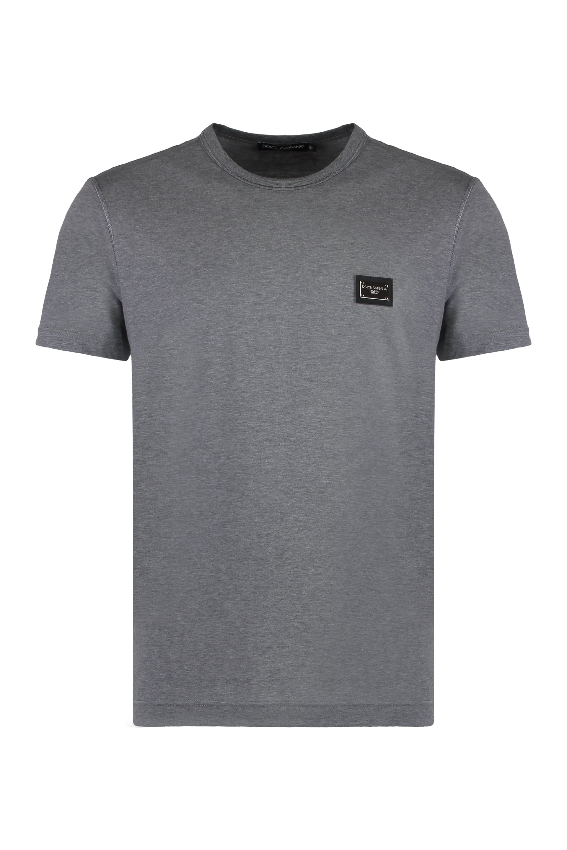 Cotton Crew-Neck T-Shirt — Gray