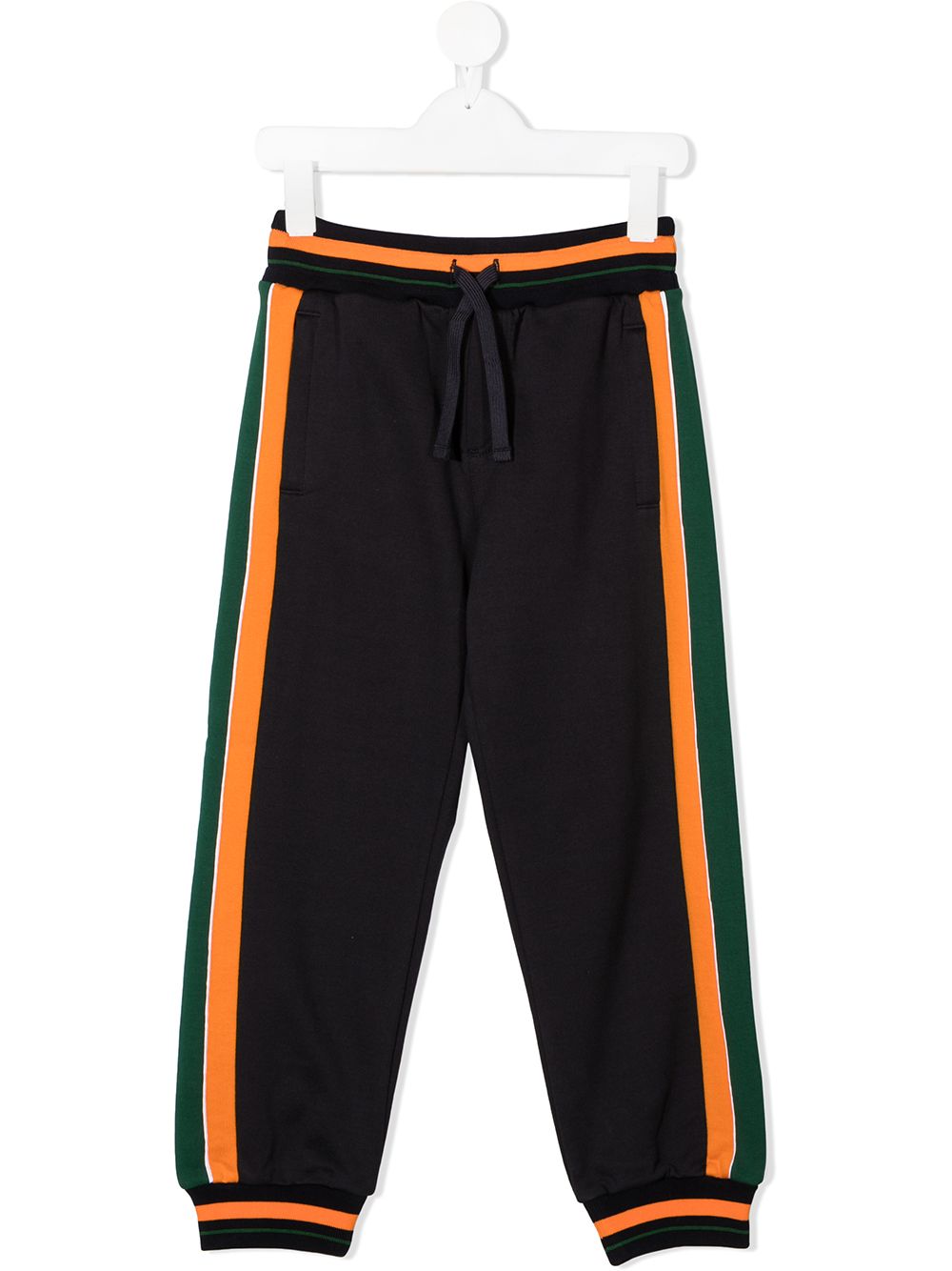 Logo embellished cotton sweatpants - Blue