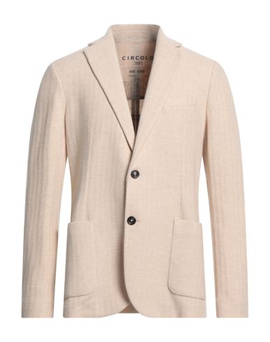 Circolo 1901 Man Blazer Beige Size 44 Virgin Wool
