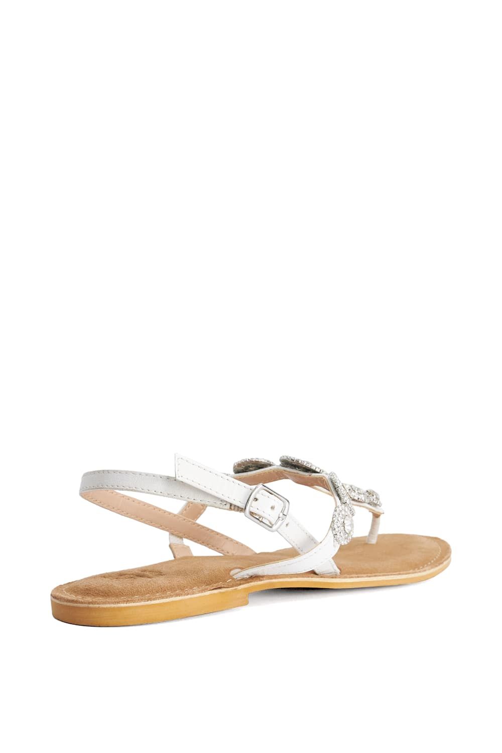 Dune London 'liana' Leather Sandals In White