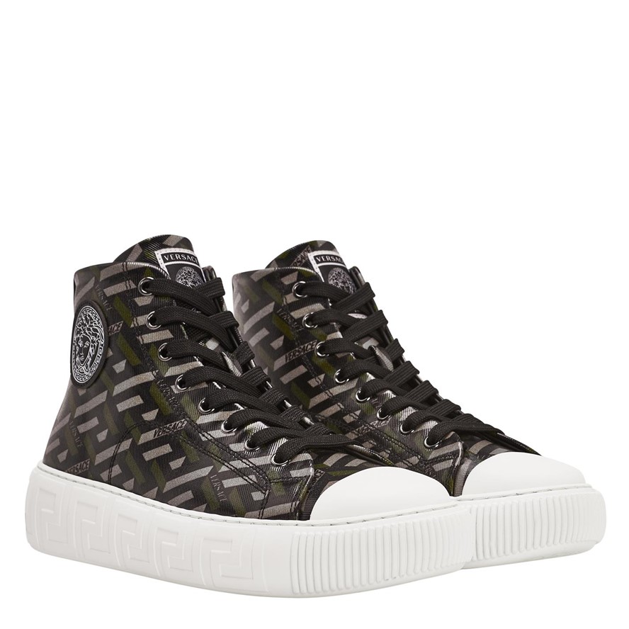 베르사체 모노그램 스니커즈 Monogram Hi-Top Trainers 275089 Khaki 5B15B