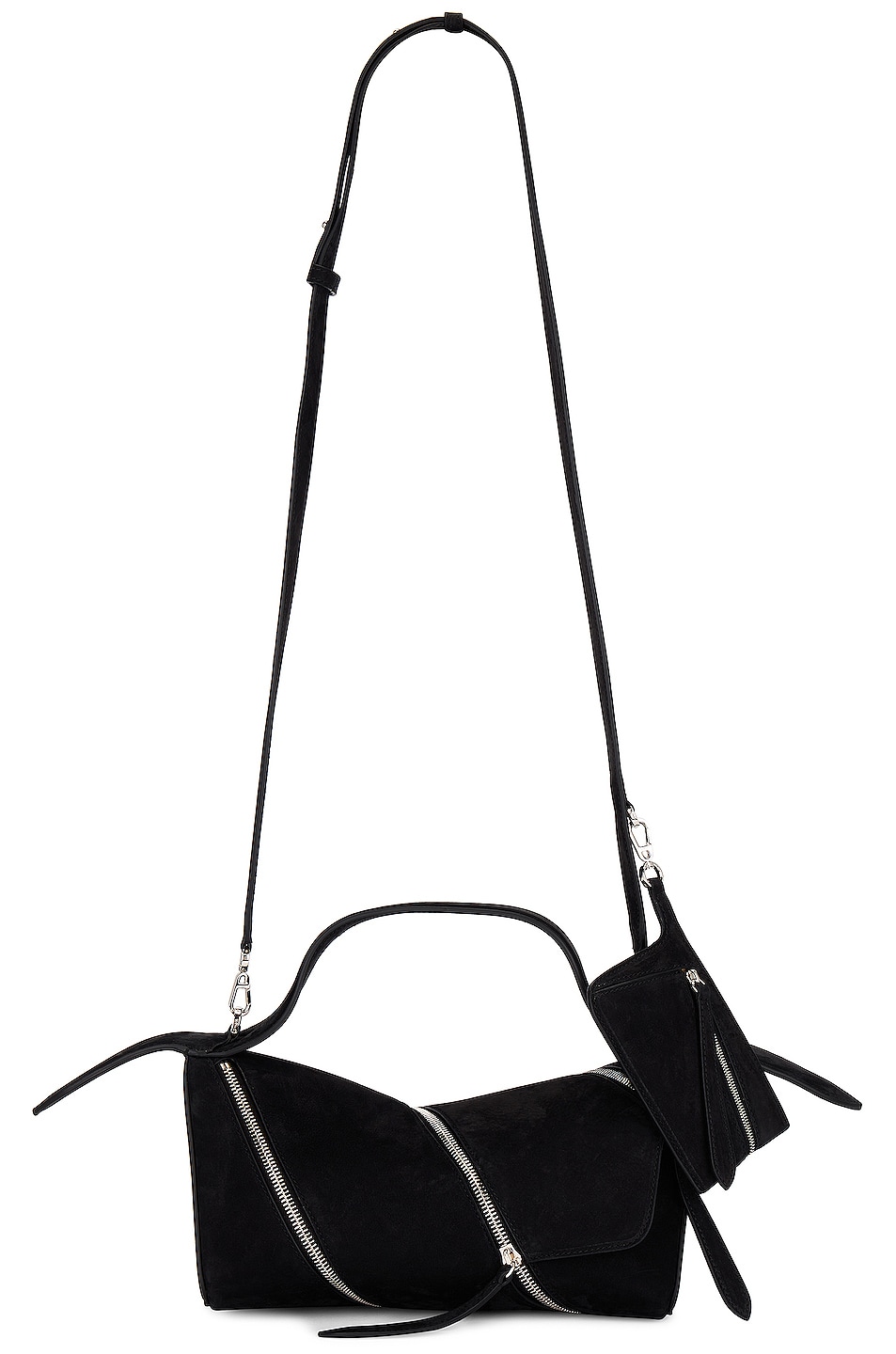 ALAÏA Le Zip Shoulder Bag in Noir - Black.  a