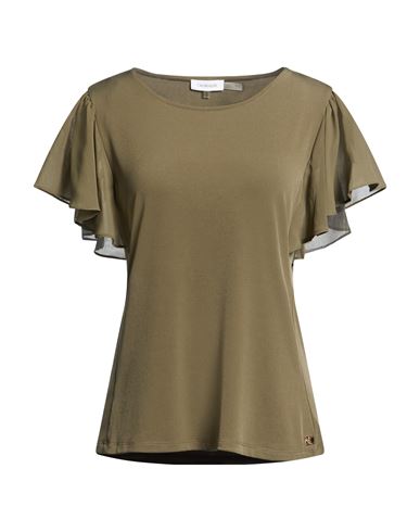 Woman Top Military green Size M Polyester, Elastane