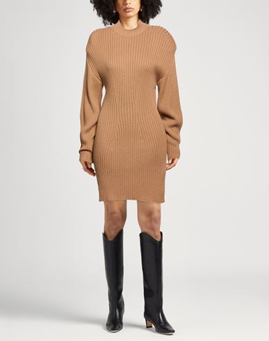 Woman Mini dress Camel Size 2 Wool, Acrylic