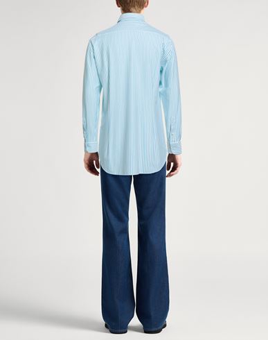 Man Shirt Sky blue Size 16 ½ Cotton, Nylon, Elastane