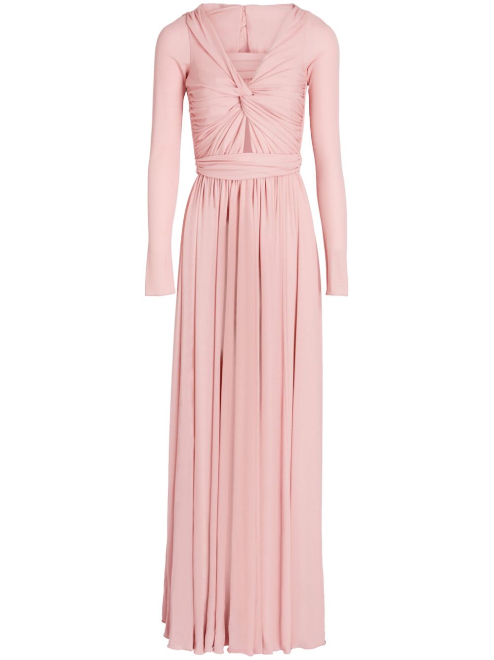 Twist-front jersey maxi dress - Pink