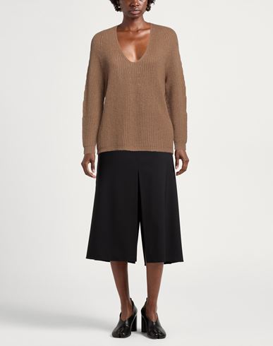 Alpha Studio Woman Sweater Camel Size 10 Merino Wool