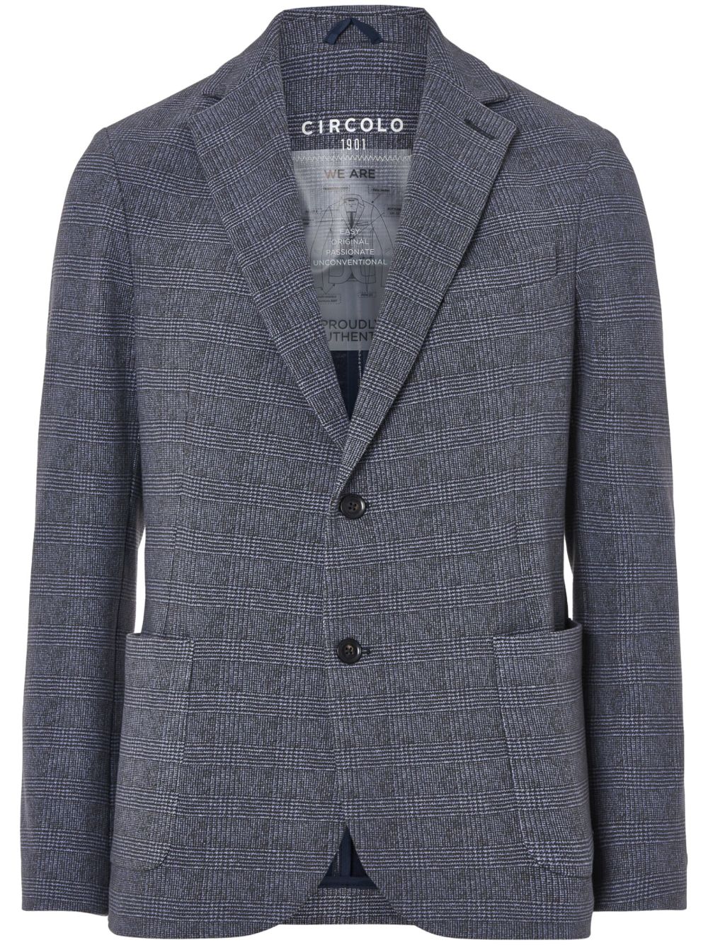 Prince of Wales-check blazer - Blue