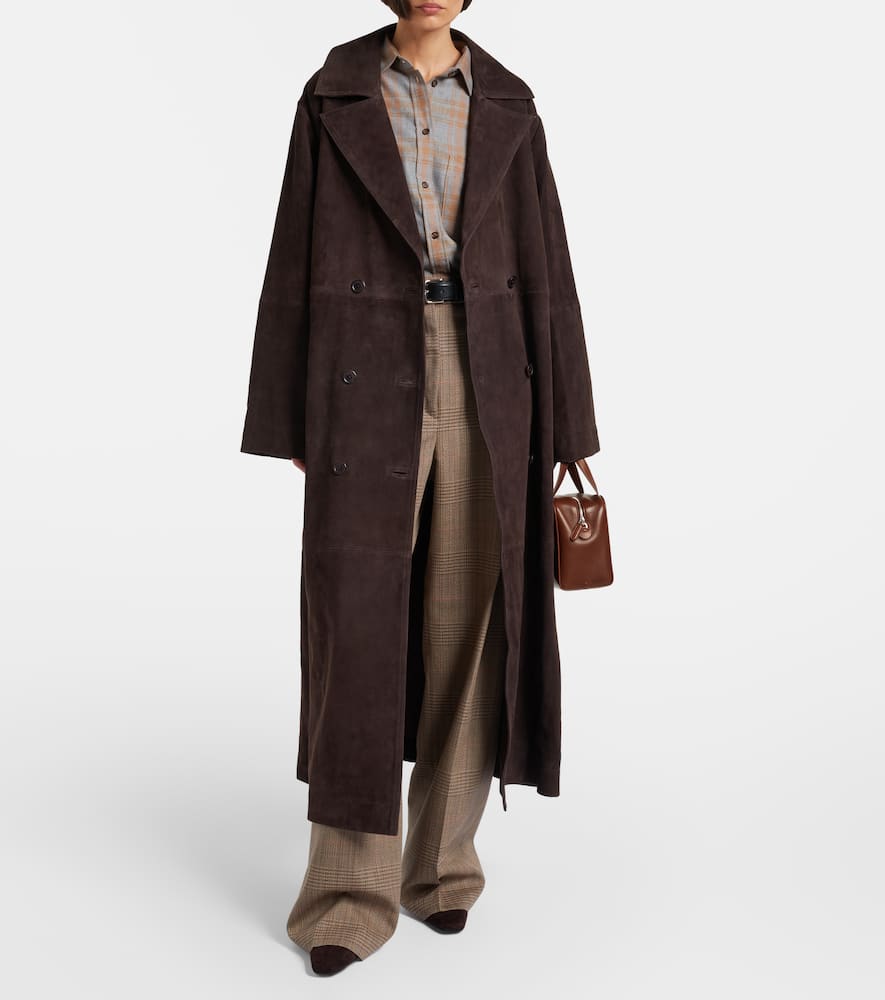 Róhe Belted suede wrap coat