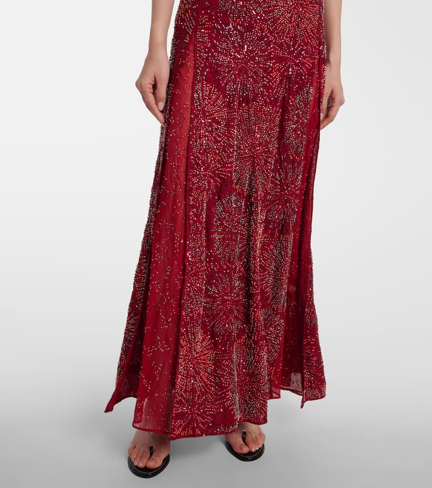 Embellished maxi skirt