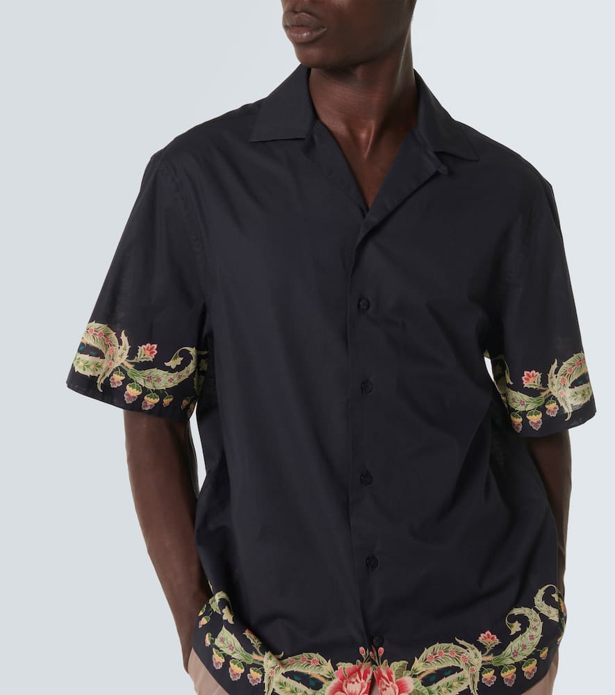 Floral cotton bowling shirt